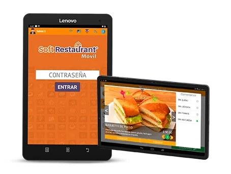 Comandero Soft Restaurant® Móvil + Menú Digital (8.7")