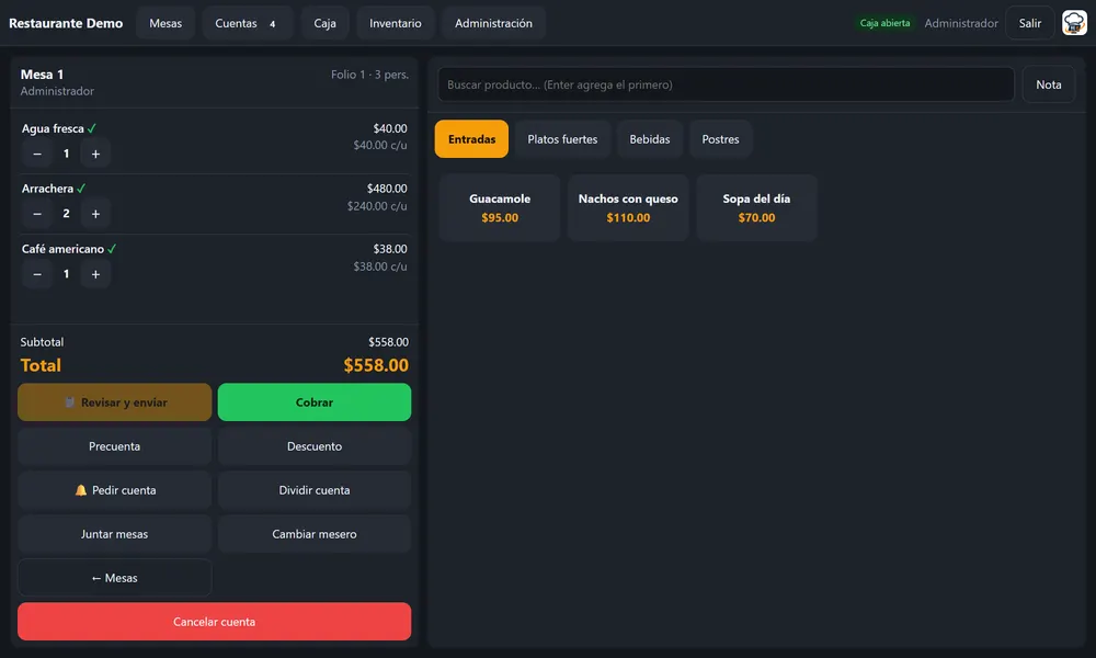 Toma de pedidos ágil en Sys-Chef